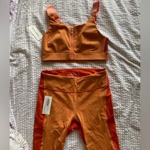 NWT Outdoor Voices Orange Activewear Set
